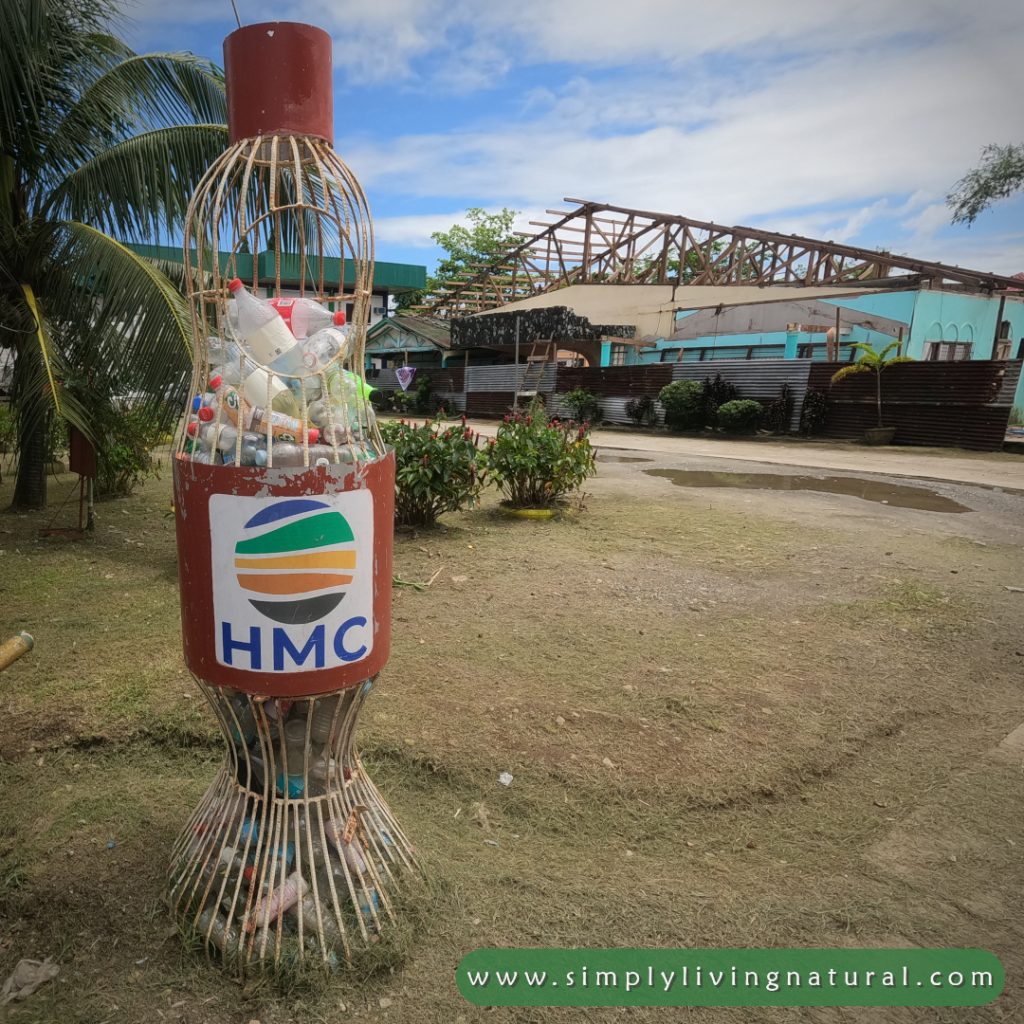 Creative container for the collection of plastic bottles