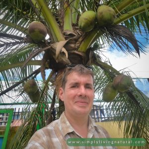 Selfie with coconut background